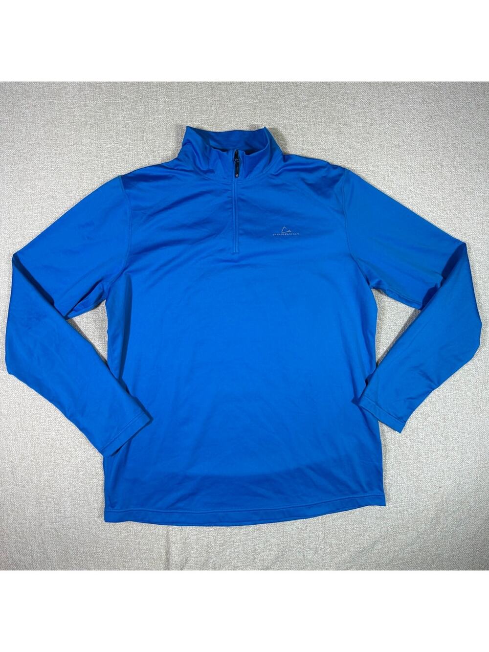 Paradox Men's L Blue 1/4 Zip Long Sleeve Performance Pullover Layering Top